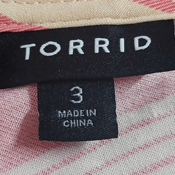 Torrid Pink‎ Striped Sleeveless Blouse - Picture 10 of 12